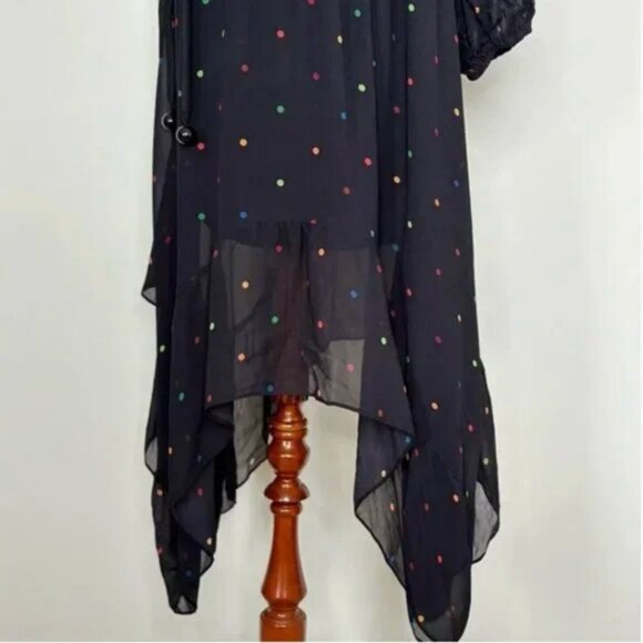 Farm Rio Black Dots One Shoulder Dress Size Medium NWT - Picture 10 of 15